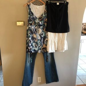 Lot of maternity clothes!  4 complete outfits!